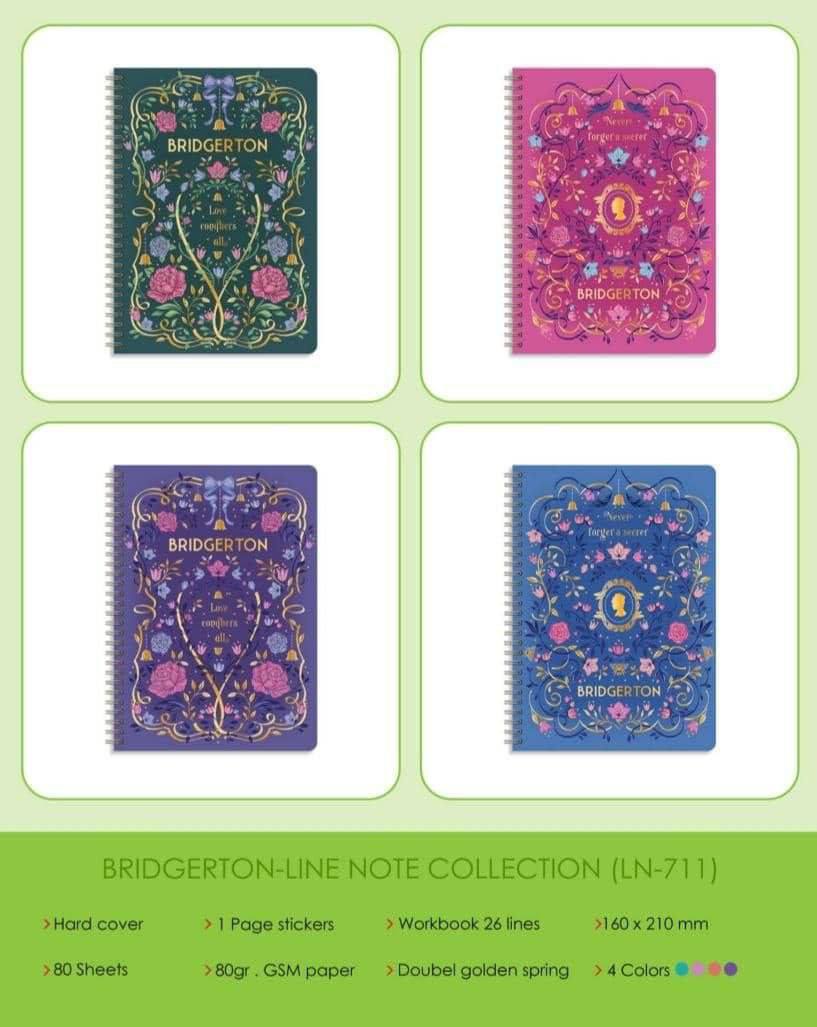 دفتر یادداشت بریجرتون کد LN_711 در رنگبندی